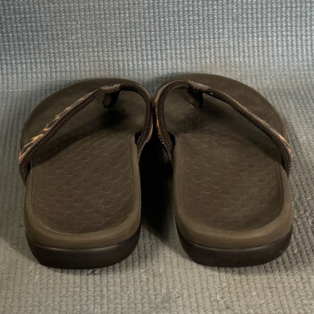 Vionic Women’s Tide‎ II Brown Leopard Print Arch Support Thong Sandals Size 8 - Picture 7 of 9